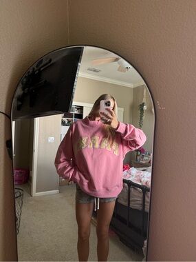 Pink PARKE Crewneck Sweatshirt - Casual Women's Top